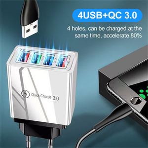 Hot Portable Quick Charging 4USB Fast <b>Charger</b> QC3.0 Adapter 5V3A EU/US/UK <b>Plug</b> Mobile Phone Super Fast Travel <b>Charger</b> - Product Image 4