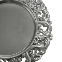 Assiettes rondes jetables en PP de 13 pouces pour mariage, option logo personnalisé, non toxiques, écologiques, design solide, luxe, durables