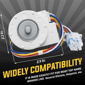 WR60X10185 Moteur de ventilateur d'évaporateur pour réfrigérateurs <span class=keywords><strong>Hotpoint</strong></span> Remplace les numéros de pièce WR60X10043 DC FAN DC MOTOR - Product Image 2