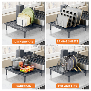 Organizador Multifuncional de Gabinete para Casa, Escorredor de Louça de Aço Inoxidável, Secador de Talheres Sobre a Pia, Escorredor de Pratos de Cozinha - Product Image 6