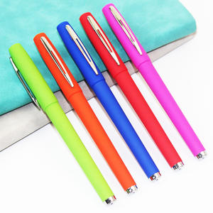 Lovely Candy Colors Impreso Logo Plástico Publicidad Gel Pen Promocional Multicolor 0,5mm Negro Gel Pen - Product Image 5