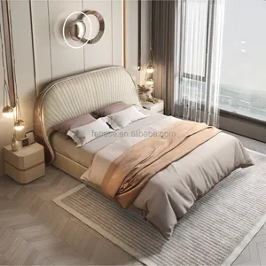 ODM अनुकूलित लक्जरी आधुनिक बेडरूम फर्नीचर सेट अमेरिकी शैली बेडरूम सेट 4-pcs पैनल बेडरूम सेट