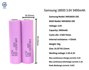 Batterie cylindrique NMC de qualité supérieure, cellule de batterie <span class=keywords><strong>Samsung</strong></span> INR18650 35E 18650 3.6V 3400mAh 3500mAh d'origine, pour outil électrique, UPS, IoT - Product Image 6