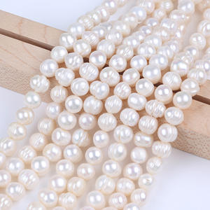 Promoción de Perlas Keshi Blancas de 8-9 mm, Perlas Naturales de Agua Dulce Sueltas para Hacer Collares y Pulseras, Fuente de Zhuji - Product Image 1