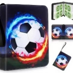 Carpeta <span class=keywords><strong>de</strong></span> 4 bolsillos, organizador <span class=keywords><strong>de</strong></span> tarjetas coleccionables <span class=keywords><strong>de</strong></span> fútbol, álbum <span class=keywords><strong>de</strong></span> tarjetas deportivas <span class=keywords><strong>de</strong></span> cuero PU impermeable para tarjetas coleccionables <span class=keywords><strong>de</strong></span> fútbol - Product Image 2