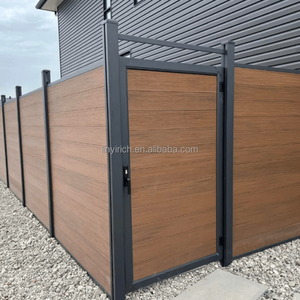 Clôture de jardin en composite <span class=keywords><strong>bois</strong></span>-plastique ignifuge, vente directe d'usine, pour l'extérieur - Product Image 3