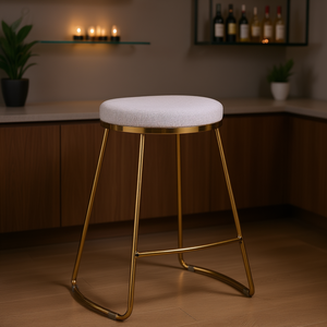 Taburete de Bar Jane de 26 Pulgadas, Estilo Moderno de Mediados de Siglo, Base de Metal Tapizada, Muebles para Bar en Casa - Product Image 2