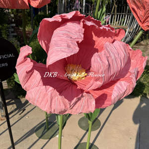 Заводские Свадебные украшения ручной работы + гигантский + ткань + цветок элегантный коралловый цвет гигантский цветок пиона - Product Image 3