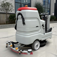 Autolaveuse industrielle électrique autoportée avec batterie, largeur 500 mm, brosse simple, pour le nettoyage des sols en résine époxy en usine