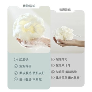 Bath Ball Soft <b>Sponge</b> With <b>Handle</b> For Bathing Unisex Use - Product Image 4