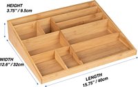 Organizador de archivos de madera Organizador de almacenamiento de madera de bambú de varios niveles para escritorio
