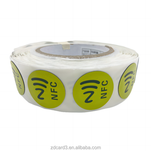 Không thấm nước có thể in rewritable iso14443a ntag424 DNA NFC trong suốt nhãn ướt Inlay tag RFID dính NFC sticker - Product Image 5