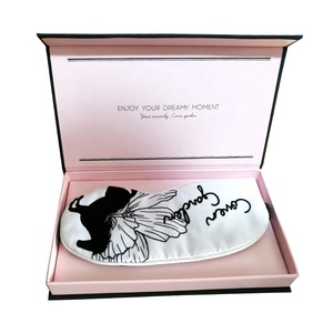 Magnetica <span class=keywords><strong>di</strong></span> lusso Nero E Rosa Scatola <span class=keywords><strong>di</strong></span> Imballaggio Per La Seta <span class=keywords><strong>di</strong></span> Seta Maschera per Gli Occhi - Product Image 2