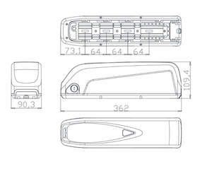 SSE-114 <span class=keywords><strong>18650</strong></span> Hailong 배터리 케이스 G70 리튬 배터리 프레임 케이스 Ebike 상자 70 65 셀 36V 48V 52V Ebike 배터리 케이스 상자 - Product Image 6
