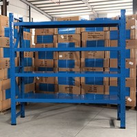 Étagères de stockage pour entrepôt, rayonnages métalliques robustes/moyennement robustes/légers, multi-niveaux, en acier laminé à froid Q235, à fixation rapide