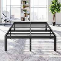 Cadre de lit moderne en métal à plate-forme haute, rangement pliable pour le salon et la chambre à coucher, lit superposé simple double king disponible