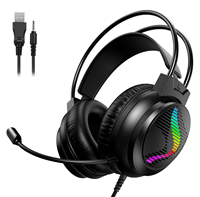 Headphone Gaming Berkabel Premium dengan Lampu RGB dan ENC untuk PC/PS4, Penggunaan DJ Mobile dan Penerbangan