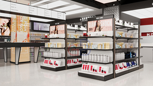 OEM High Quality Supermarket Cosmetic <strong>Shelf</strong> <strong>Glass</strong> Layer For Store <strong>Display</strong> Rack In Shopping Malls Rack Design - Product Image 2