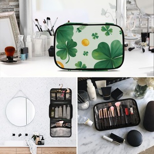 Hawaii Custom Puakenikeni <b>Lei</b> Clover Printed Zipper Makeup Bag, Toiletry Bag, Brush Bag - Product Image 6