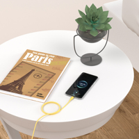 Cables de Tipo-C a Tipo-C, USB-C a USB-C, Cable de Carga Rápida de Silicona Amarilla, Junta Reforzada Anti-Rotura