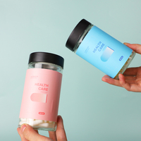 Bouteilles de compléments alimentaires personnalisées à large ouverture, grande taille 350 ml 420 ml, flacons vides pour gommes, capsules, pilules et comprimés pour les soins de santé avec bouchon CRC