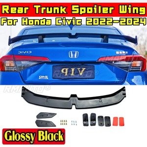 สปอยเลอร์หลังสำหรับ Honda Civic รุ่นที่ 11 ซีดาน ปี 2022 2023 2024 ชิ้นส่วนแต่ง ABS พลาสติก สปอยเลอร์ฝากระโปรงท้ายรถยนต์ อุปกรณ์ตกแต่งรถยนต์ - Product Image 1