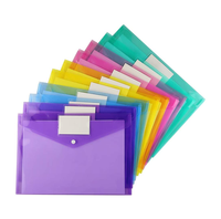 Sac à documents en plastique Transparent, bon marché 50 pièces, impression personnalisée, fermeture à bouton-pression étanche