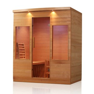 Sauna Tradicional con Estufa Eléctrica Personalizada para 4 Personas, Baño de Vapor Húmedo Interior - Product Image 1