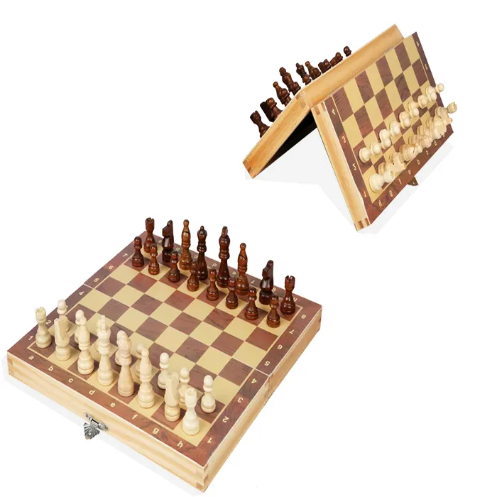 Handgemaakte Oem Grote Schaakstukken Houten Backgammon Schaken Set/Schaakstukken