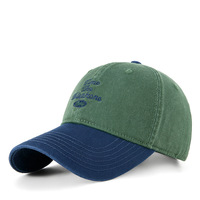 2025 Danona modelo 41 Unisex Retro lavado Duckbill 6 paneles gorra de béisbol 100% malla de algodón bordado 3D nuevo bloque de Color Patchwork