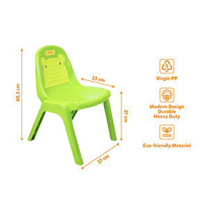 Silla Infantil de Dos Tonos con Diseño de Animales, Silla Escolar de Plástico PP, Respaldo Ergonómico, Apilable, Base Giratoria Ecológica, Asiento para Aula - Product Image 2