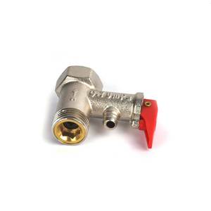 <span class=keywords><strong>Soupape</strong></span> <span class=keywords><strong>de</strong></span> <span class=keywords><strong>sécurité</strong></span> en laiton avec levier rouge, commande manuelle pour chauffe-eau - Product Image 2