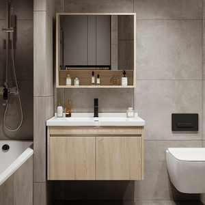 <span class=keywords><strong>Meuble</strong></span>-lavabo mural en contreplaqué flottant BF <span class=keywords><strong>pas</strong></span> <span class=keywords><strong>cher</strong></span> avec <span class=keywords><strong>vasque</strong></span> <span class=keywords><strong>et</strong></span> miroir - Product Image 4