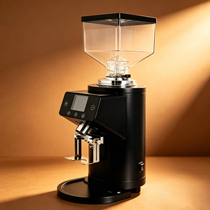 Moulin à café commercial à écran tactile intelligent, meules plates en acier inoxydable de 100 mm, grande capacité de 1,5 L, moulin à expresso pour café - Product Image 4