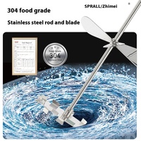 Mélangeur agitateur électrique en acier inoxydable de qualité alimentaire 220V réglable automatique avec moteur de noyau pour revêtement de peinture de thé au lait chimique