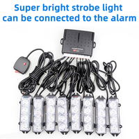 Auto-Frontnetz-Stroboskoplicht, Warnleuchte für offene Straßen, Dekoration, superhelle LED, Rot, Blau, Gelb, Grün, IP67 wasserdicht