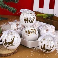 Lot de 7 ornements suspendus personnalisables faits à la main pour pendentifs, boules de neige en mousse, accessoires de Noël pour sapin