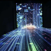 Système de projection murale interactive 360°, projecteur mural/sol, expérience immersive en tunnel de projection 3D
