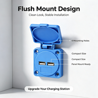 ZNPON USB Double A Socket avec couvercle étanche, 2.1A/9-36V ~ , IP54 U3