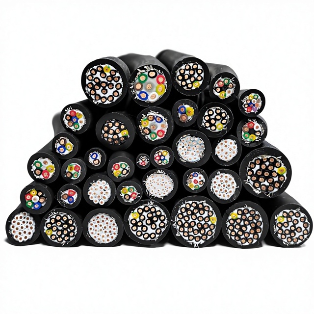 General Purpose IP67 Rated Low Voltage Drag Chain Cable 300V 0-26AWG Bare Copper Conductor TPE Insulation PVC Jacket High Flex
