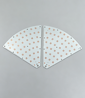 Circuit imprimé en aluminium LED en forme d'éventail personnalisé pour ventilateur de plafond, certifié RoHS et ISO9001