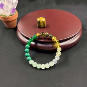 Nhỏ Nổ Tay Nóng Chuỗi Tiger Của Mắt Đá Thủy Tinh Malachite Tài Vòng Đeo Tay Nhà Máy Nguồn Cổ Phiếu Bán Buôn Quà Tặng - Product Image 4