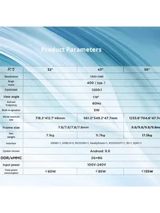Boe kỹ thuật số biển quảng cáo máy 32/55inch <span class=keywords><strong>Android</strong></span> 11 OS treo tường điều khiển từ xa 4K HD <span class=keywords><strong>Player</strong></span> tự động cập nhật - Product Image 6
