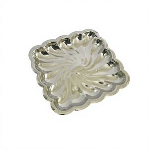 Plateau de service en acier inoxydable écologique design |   Plat de service polyvalent pour apéritifs, fruits secs et collations - Product Image 1