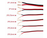 Cable de altavoz AWG OFC, calibre 12/14/16/18, 15A, 4mm, Figura 8, Cable automotriz, Cable de alimentación con cremallera, color rojo y negro
