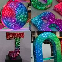 Enseigne LED extérieure personnalisée en lettres 3D perforées effet ciel étoilé, étanche
