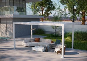 Pérgola de Aluminio Motorizada con Persianas Ajustables a Prueba de Viento para Grandes Espacios Comerciales - Product Image 4