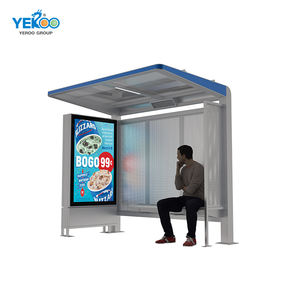 مأوى محطة محطة توقف الحافلات المعدنية الذكية الحديثة للمدرسة مع واي فاي - Product Image 1