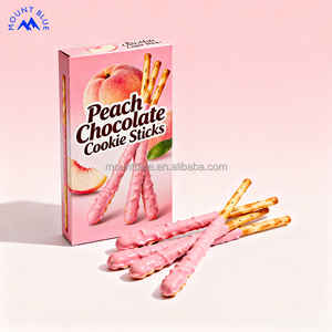 Bâtonnets de biscuits au chocolat pêche addictifs-Pêche succulente-Chocolat pointillé-Bâtonnets de biscuits Crave-Worthy emballés - Product Image 3