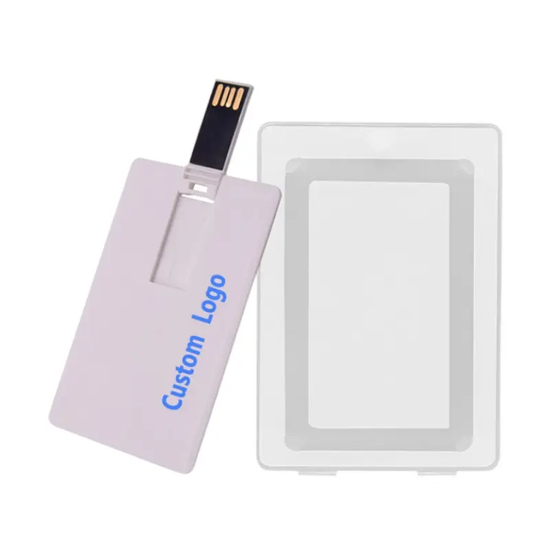 Cartão de Visita USB 2.0 Impressão Colorida Presentes populares Publicidade 8GB Plástico Pen Drive 16GB Cartão de Crédito Unidade Flash USB